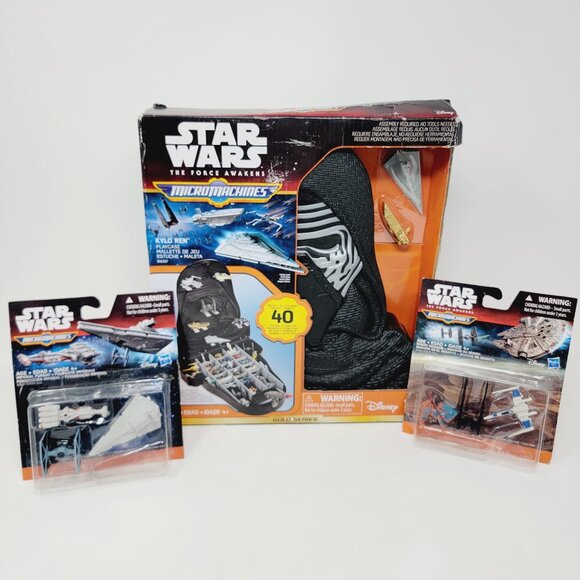 Star Wars The Force Awakens Kylo Ren play case and MicroMachines **READ** - Picture 1 of 7